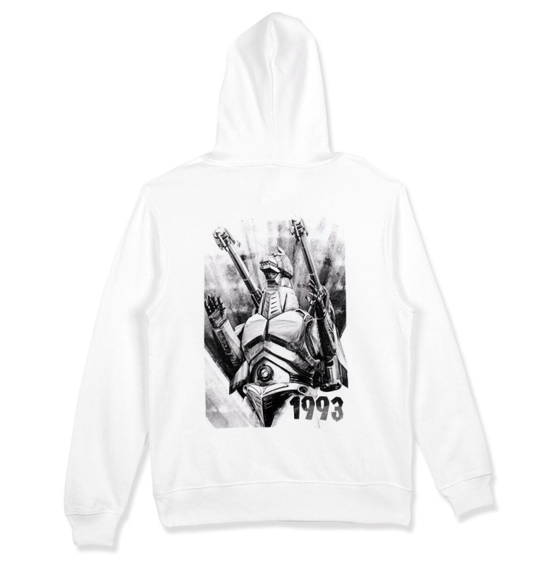 Godzilla Monochrome Design Hoodie Super Mechagodzilla White TOHO Godzilla Store gallery