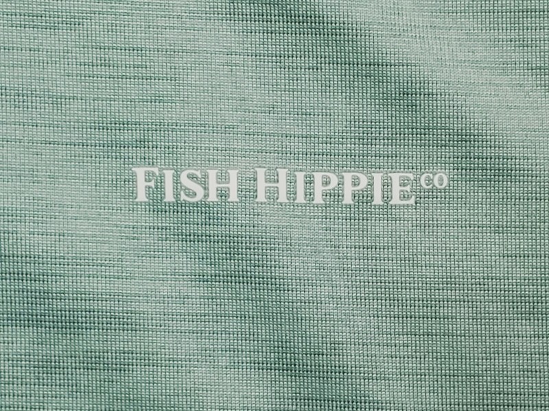 NWOT Fish Hippie Performance Heather Streak Boden 1/4 Zip Pullover Mens 2XL Teal gallery