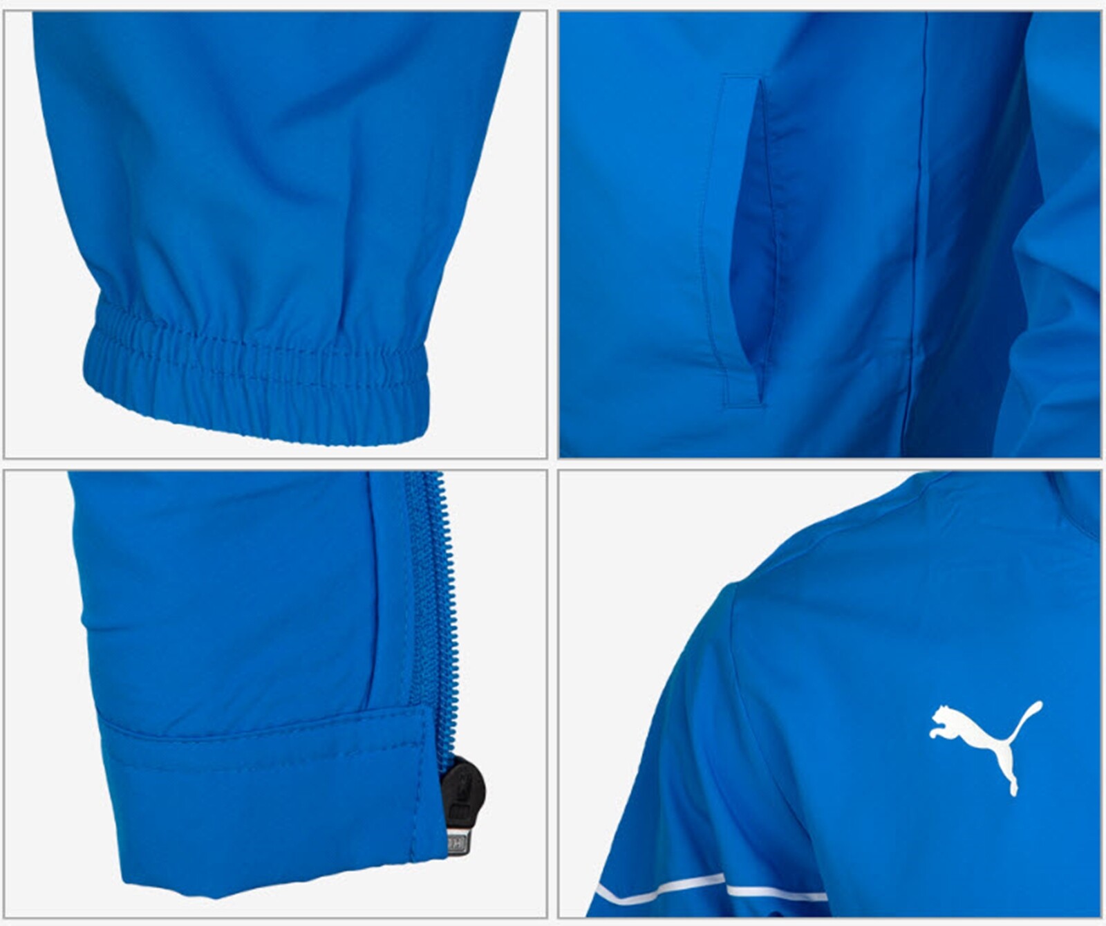 PUMA Men Team Rise Side-Line Jacket Blue Shirts Training GYM Top Jersey 65732602 gallery