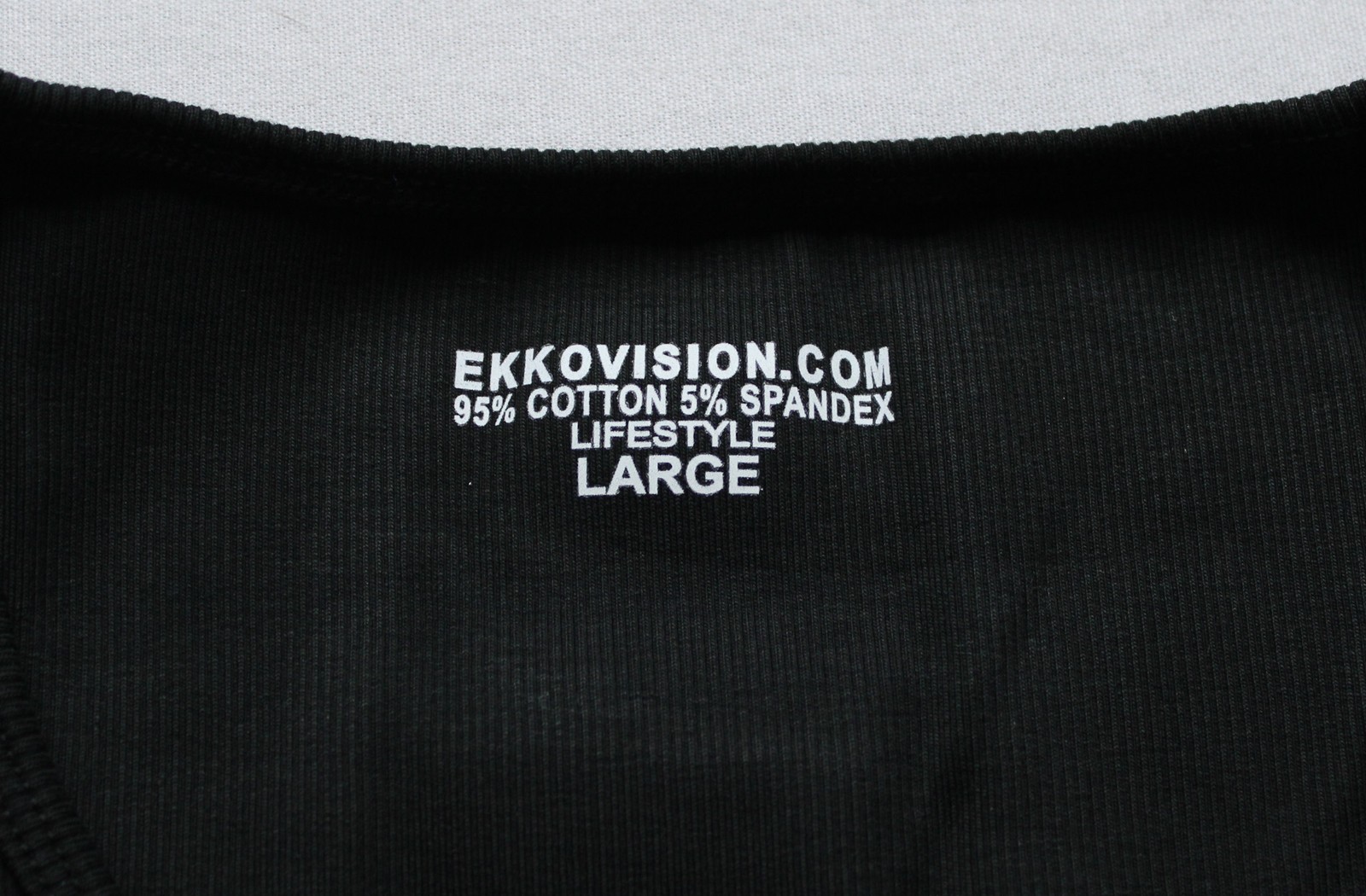 Ekkovision Men's Solid Ribbed Lifestyle Beater Tank Top EJ3 Black Large gallery