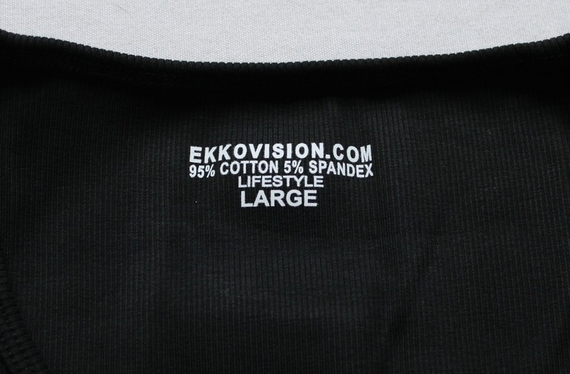 Ekkovision Men's Solid Ribbed Lifestyle Beater Tank Top EJ3 Black Large gallery