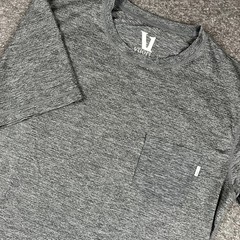 Vuori Shirt Mens Large Gray Short Sleeve Athletic Stretch Pocket Performance Tee