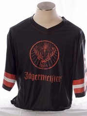 Jagermeister Football Jersey Shirt Orange Black Logo #56 Yard Line Mens Womens