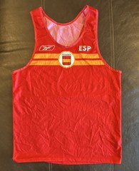Reebok Team Spain ESP Men’s Red Sleeveless Tank Jersey Activewear Size M