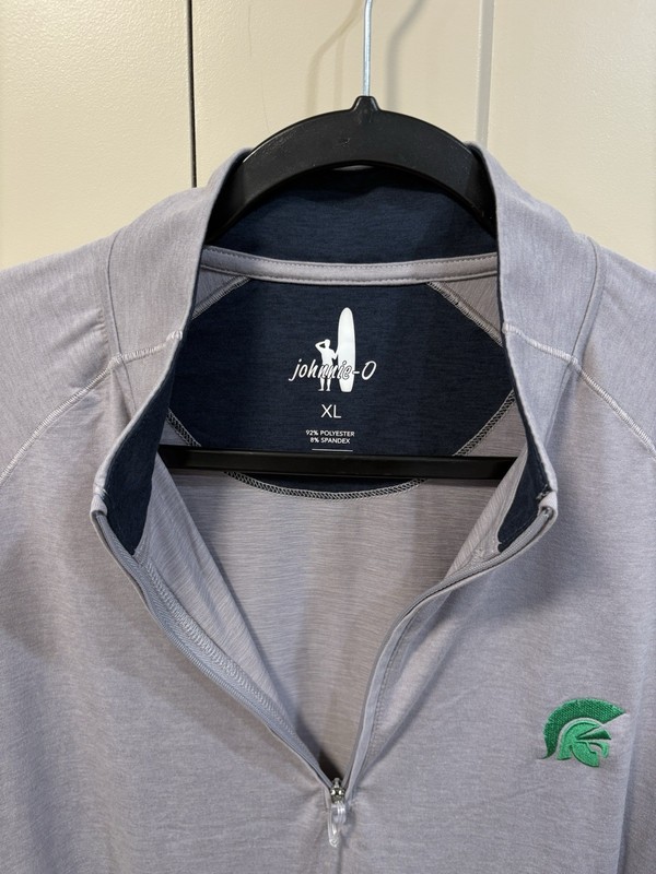 Johnnie-O Men's Freeborne Performance 1/4 Zip Pullover Size XL Seal Grey Spartan gallery