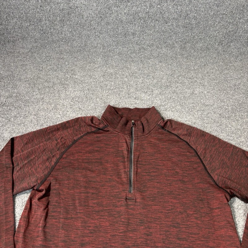 Lululemon Metal Vent Tech 1/2 Zip Pullover Mens Large Red Black Heathered gallery