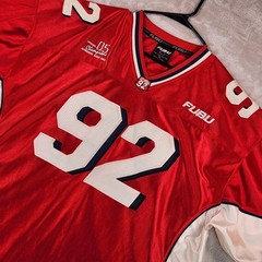 FUBU Jersey Shirt Mens XL Red 92 Football Champions League All Stars Throwback