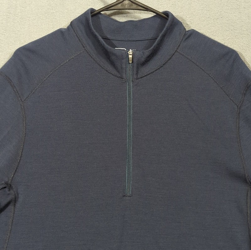 Triple Aught Design 1/4 Zip Pullover Mens XL Navy Merino Wool Performance T00561 gallery