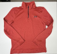 Under Armour Golf Storm 1/4 Zip Long Sleeve Red/Orange Pullover Men’s Size Small