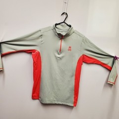 Psycho Bunny 1/4 Zip Pullover Long Sleeve Gray/Red 40X26