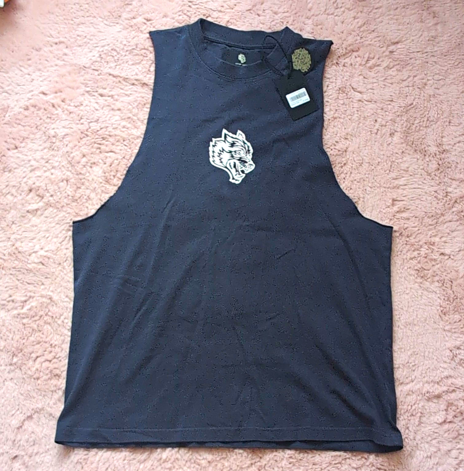 Darc Sport Wolves Wolf Graphic Muscle Tee Tank Top Blue XL Limited gallery