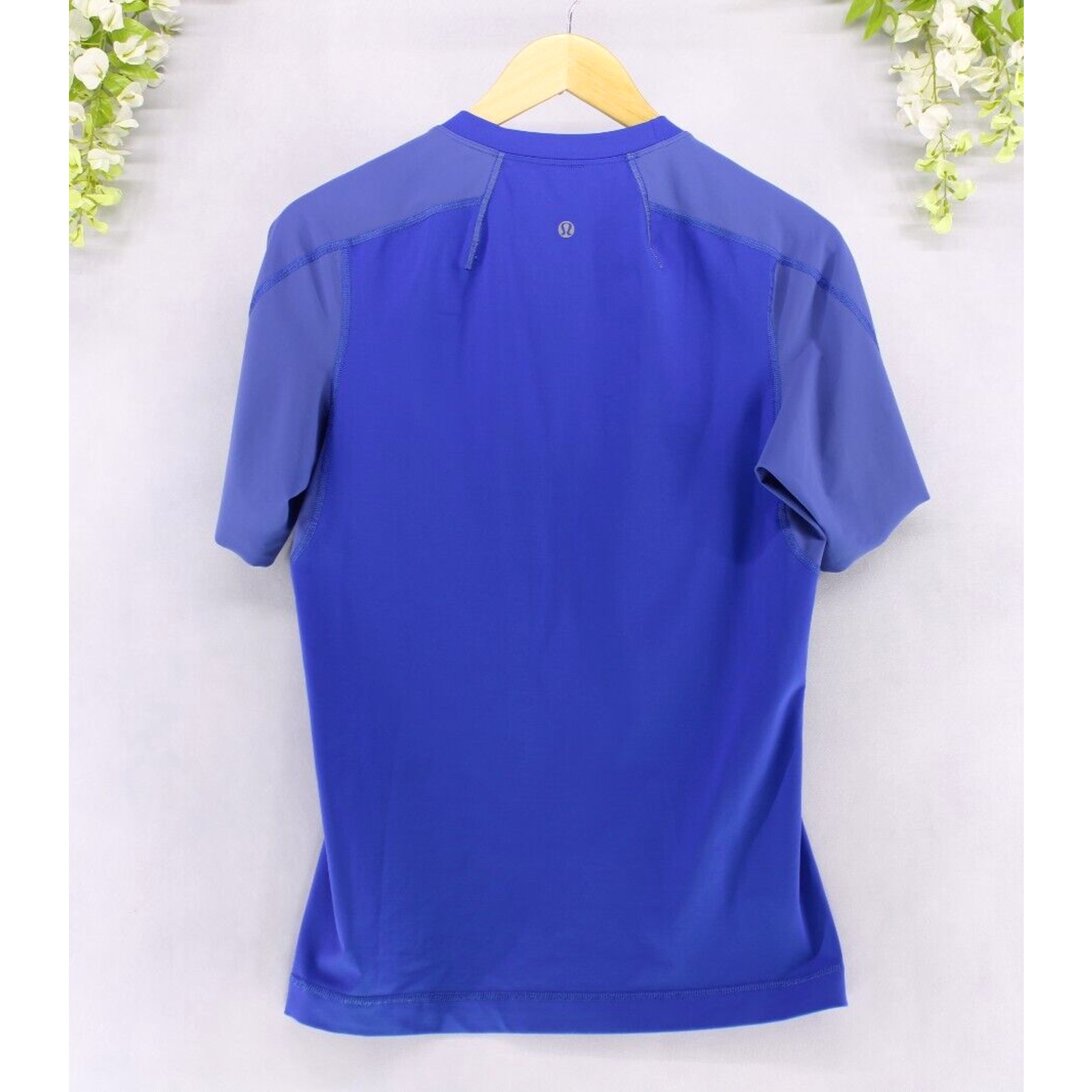 Lululemon Men's Repetition Short Sleeve Smooth Lux Shirt Harbor Blue Sz S gallery