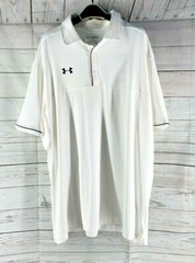 Under Armour Mens UA Heat Gear Loose Fit White Polo Shirt M, L, XL, XXL, XXXL