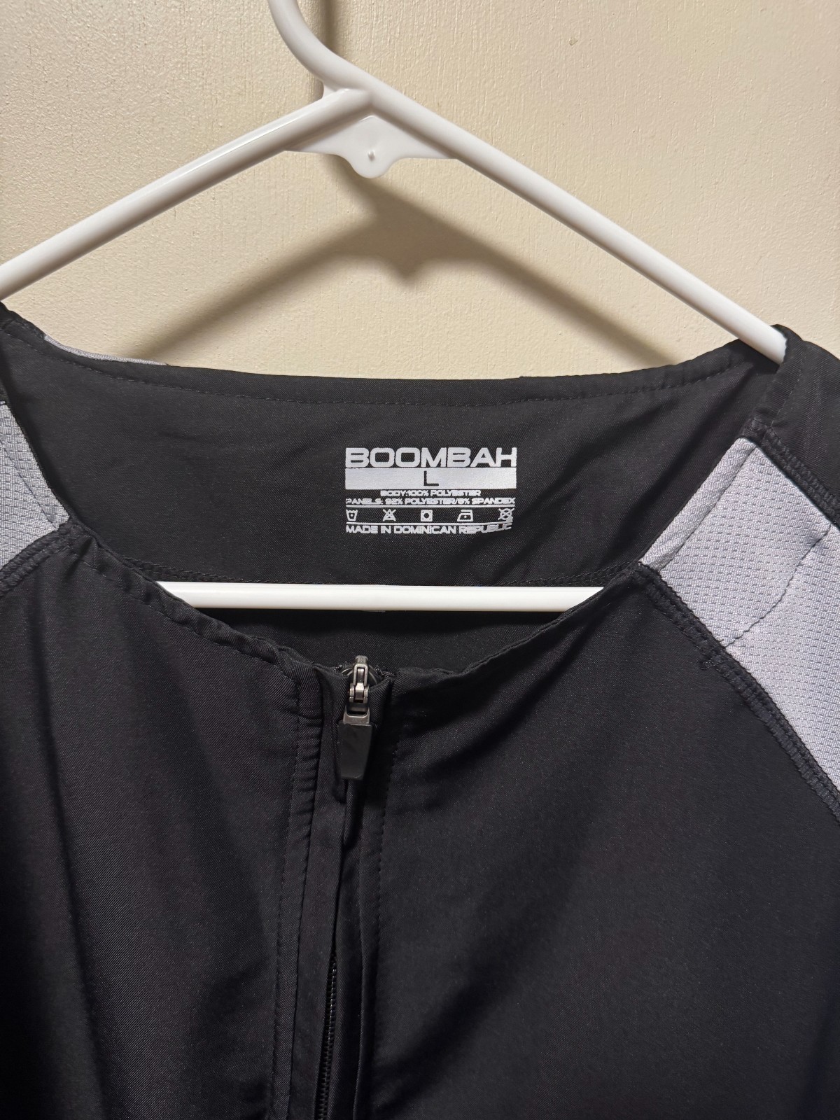 Boombah Mens Black Gray Explosion Short Sleeve 1/4 Zip Pullover Large gallery