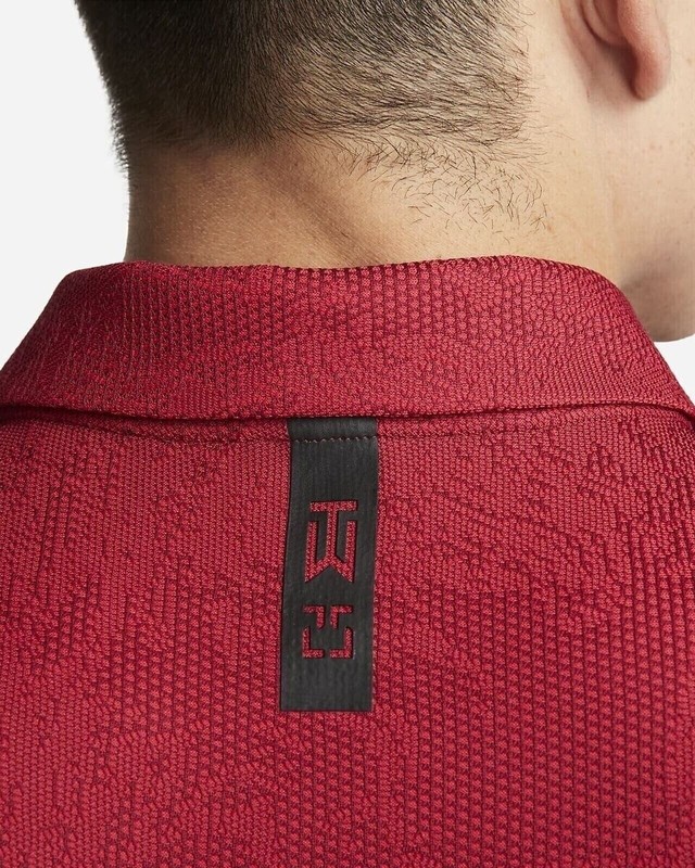 Nike Tiger Woods ADV First Win Anniversary Polo DH0711 687 Sunday Red Black Sz M gallery