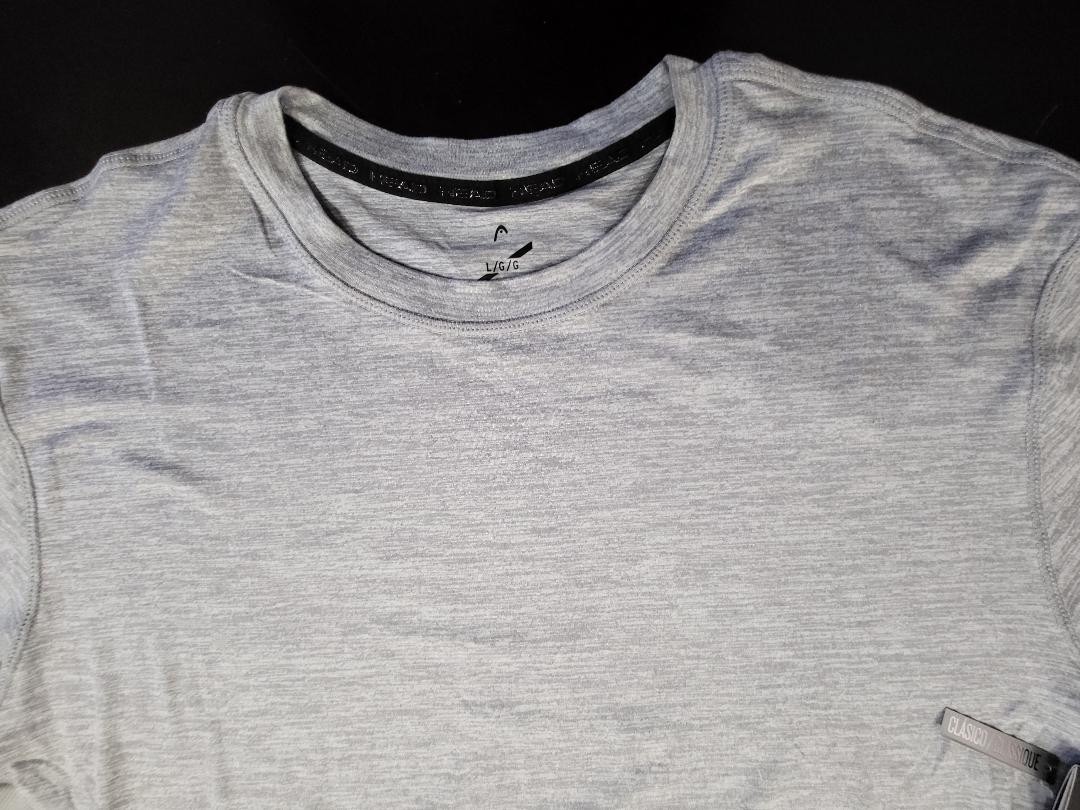 HEAD Men's Active Pro- Engineering Training & Workout T-Shirt, Heather Gray L gallery