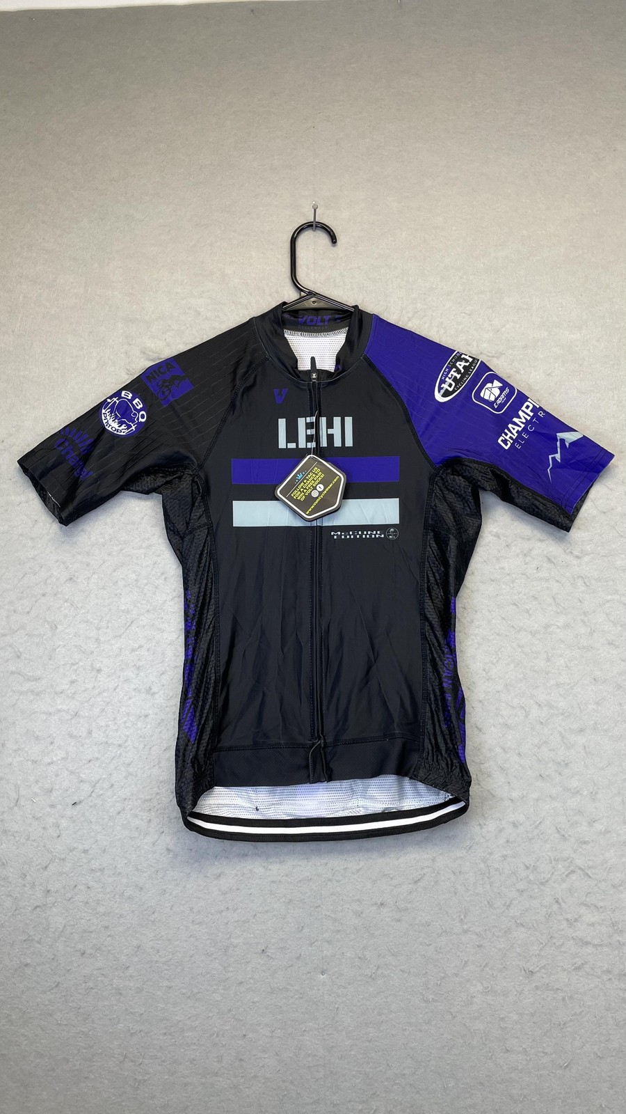 Volt Cyclewear LEHI Cycling Jersey Mens Small Black Purple Full Zip NICA Utah gallery