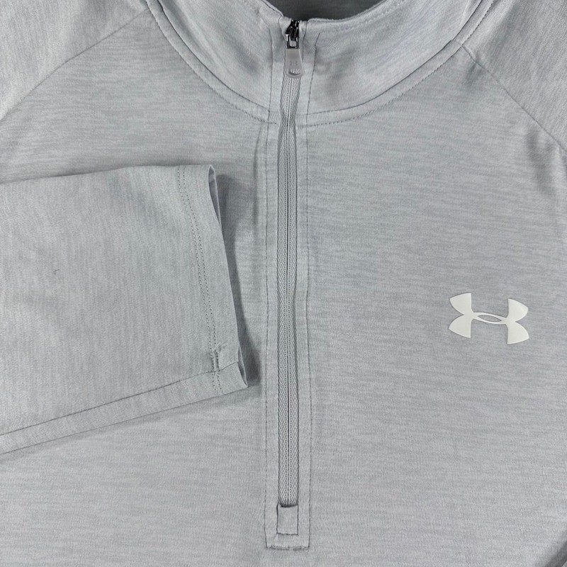 Under Armour Quarter Zip Mens XL Extra Large Grey 1328495 Pullover Activewear gallery
