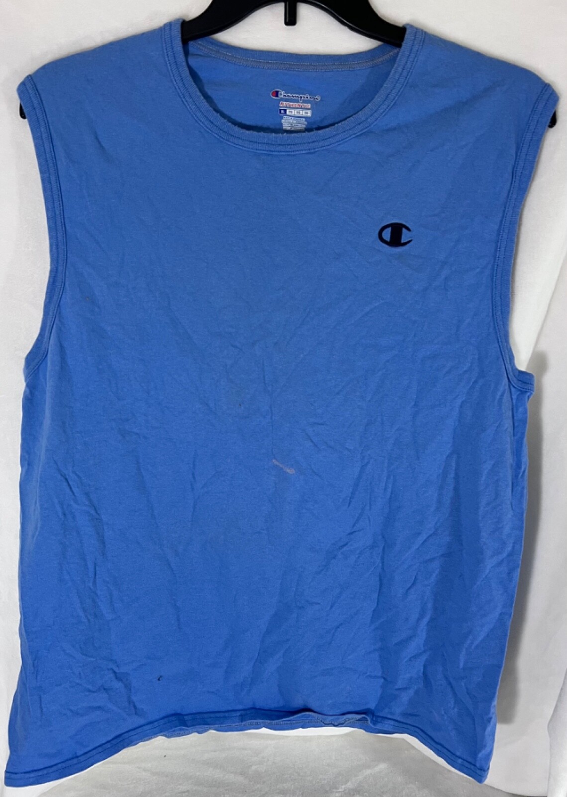 Champion Authentic Mens Xl Extra Large Blue Sleeveless Tank Top Logo gallery
