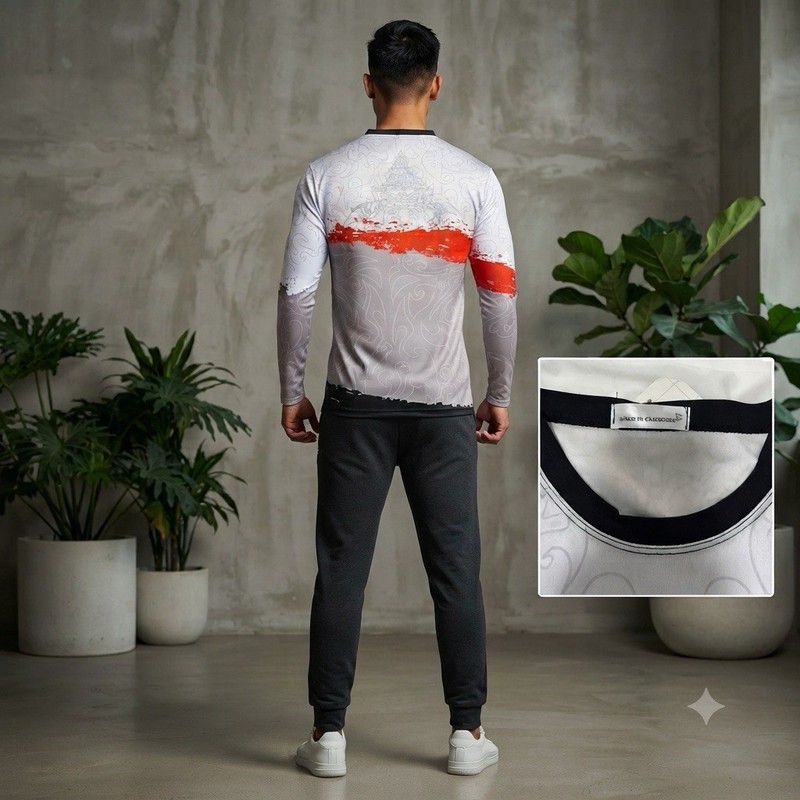 Khmer Yaksha Graphic Long-Sleeve Performance Jersey - Made in Cambodia Size XL gallery