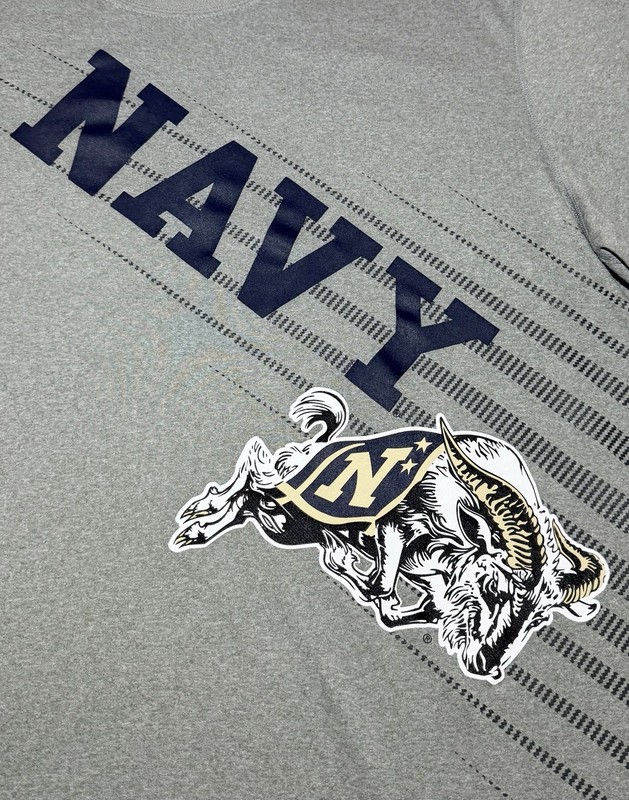 Nike Dr-Fit Men’s Gray US Navy Dynamic Logo Short Sleeve Performance T Shirt, XL gallery