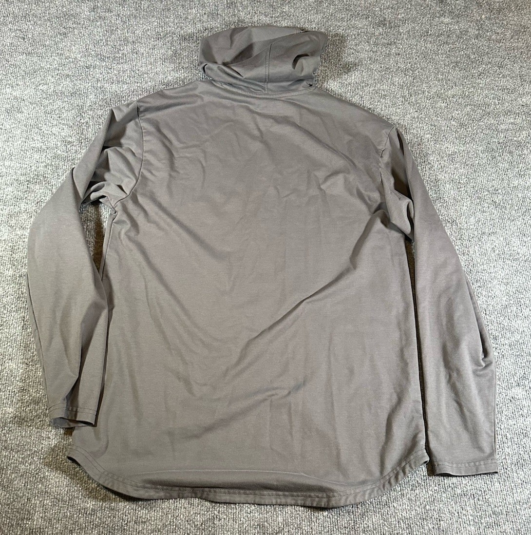 Bylt Premium Basics Men’s Large Grey Drop Cut Hooded Long Sleeve Shirt EUC gallery