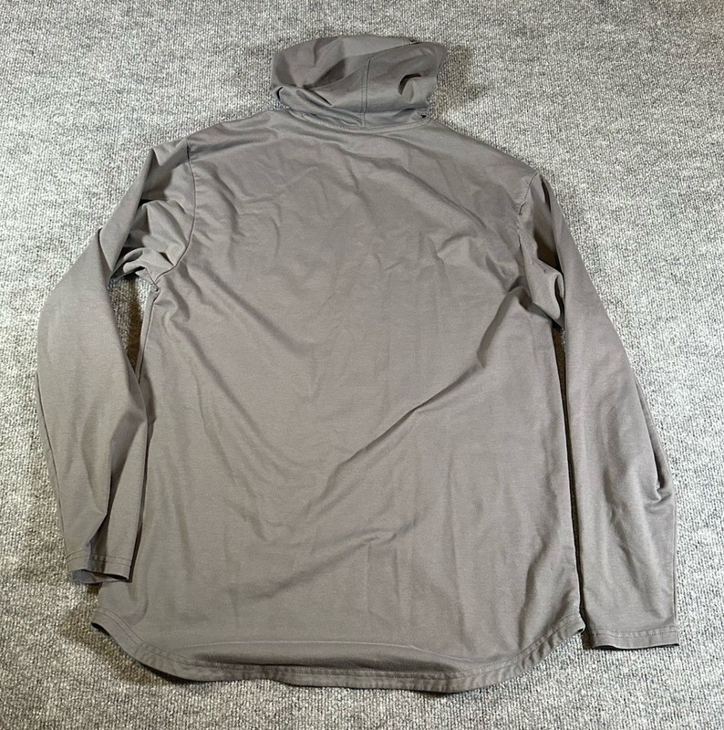 Bylt Premium Basics Men’s Large Grey Drop Cut Hooded Long Sleeve Shirt EUC gallery