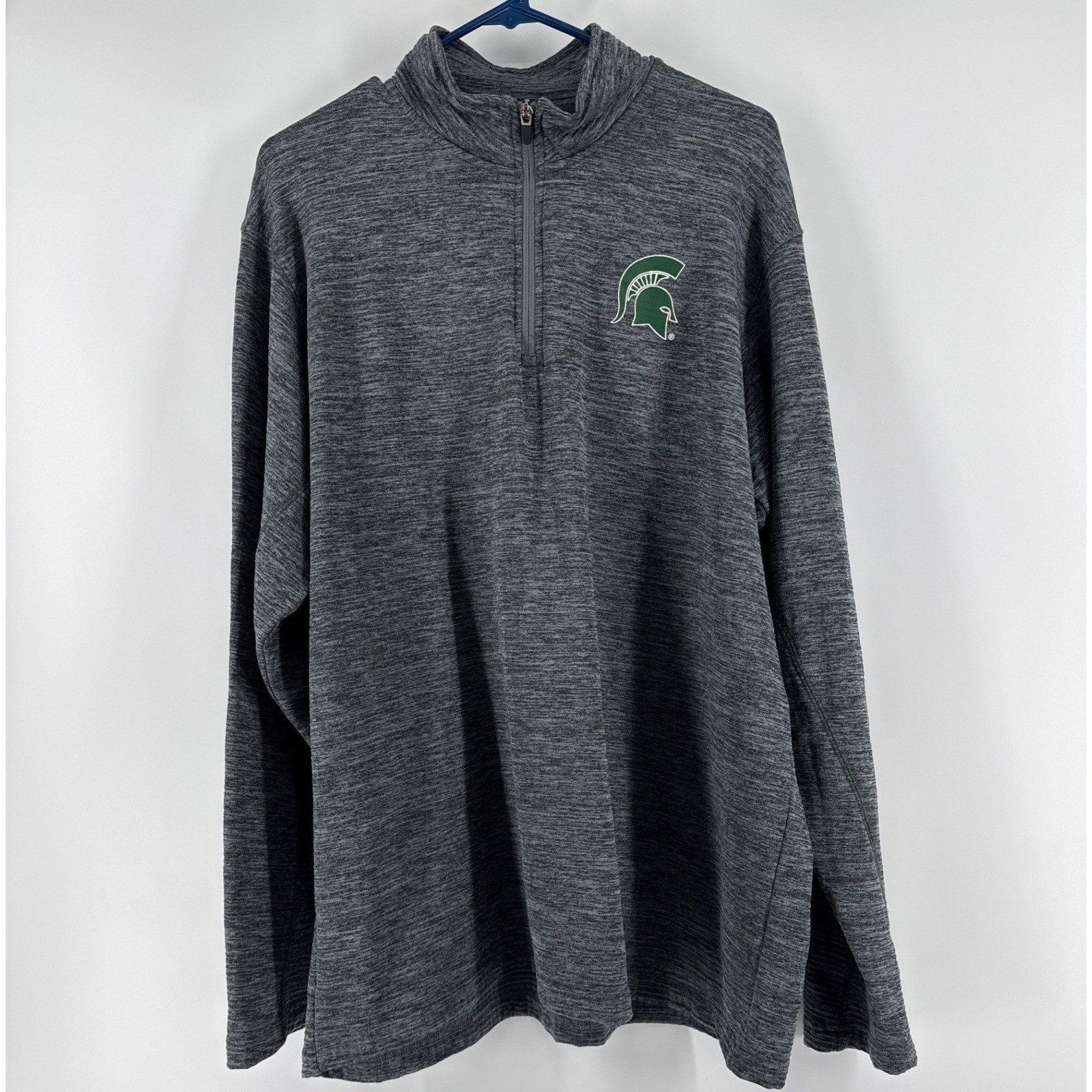 Rivalry Threads Michigan State Spartans Quarter Zip Pullover Shirt XL Gray gallery