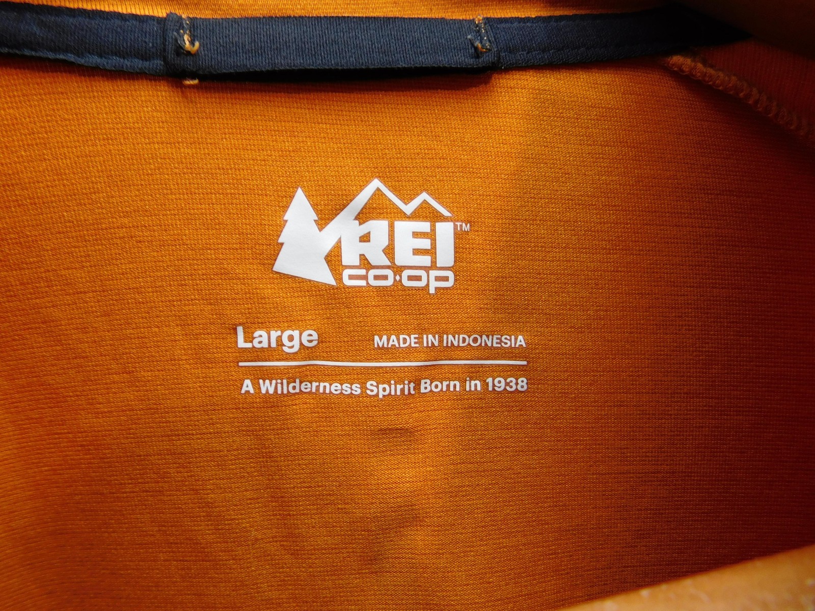 REI Co-op Pullover Mens L Orange Long Sleeve 1/4 Zip Tagless Stretch Mock Neck gallery