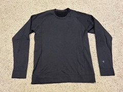 Lululemon size S Men’s Engineered Warmth Merino Wool Sweatshirt Black V25