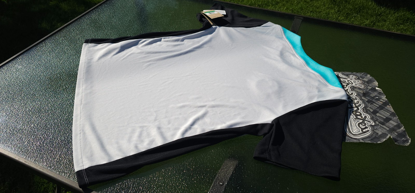 Nike Strike Dri-Fit Tennis Training Shirt Sample NWT Black/Grey/Teal Men's XL gallery