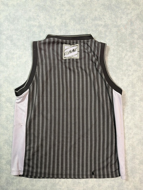 FMF Tank Top Mens Small Gray Stripe Mesh Motocross Jersey Athletic Racing gallery
