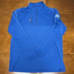 Adidas Sweater Mens Large Blue Long Sleeve 1/4 Zip Pullover Golf Active