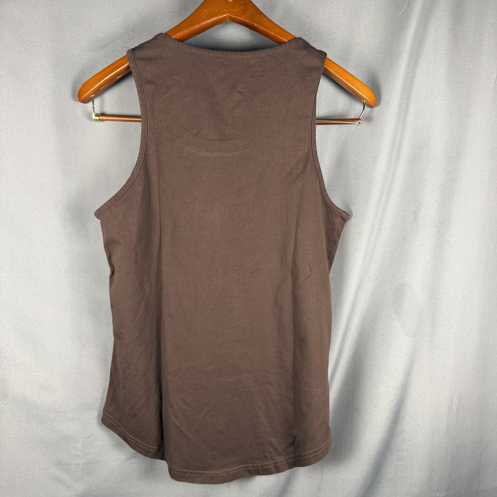 Gymreapers Tank Top Mens Medium Skull Logo Sleeveless Athletic Activewear Brown gallery