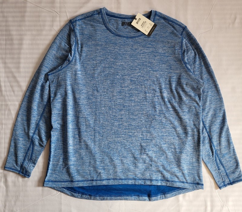 Duluth Trading Noorvik Base Layer Crew Shirt Men's 3XL Blue Heather Warm Fleece gallery