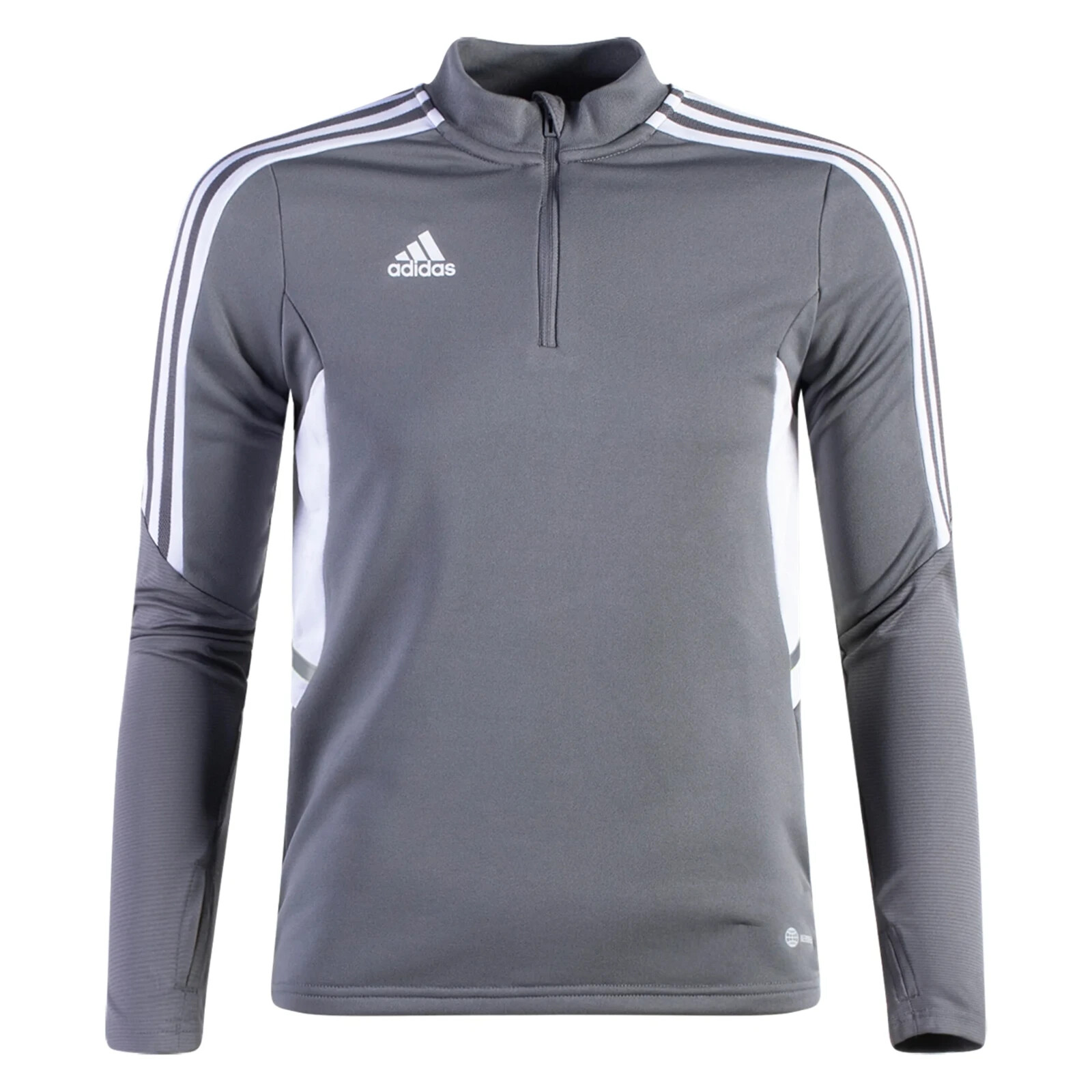 ADIDAS Men’s 3XL Condivo 22 Training Top Long Sleeve 1/4 Zip Grey/White NWT gallery