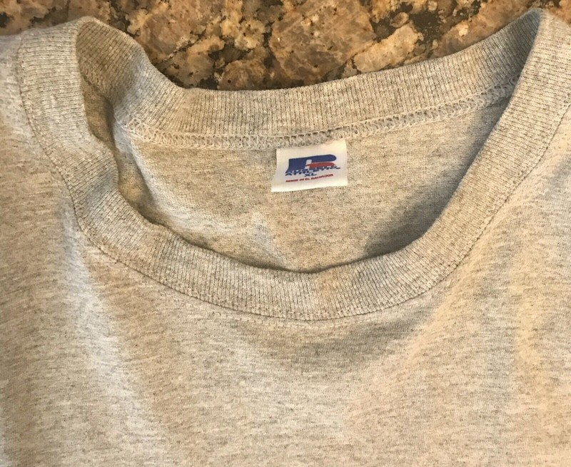 Mens XL Russel Athletic Grey Long Sleeve Shirt Logo on Arm gallery