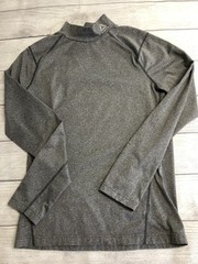 Reebok Shirt Mens Small Gray Base Layer Mock Neck Athletic Running Training