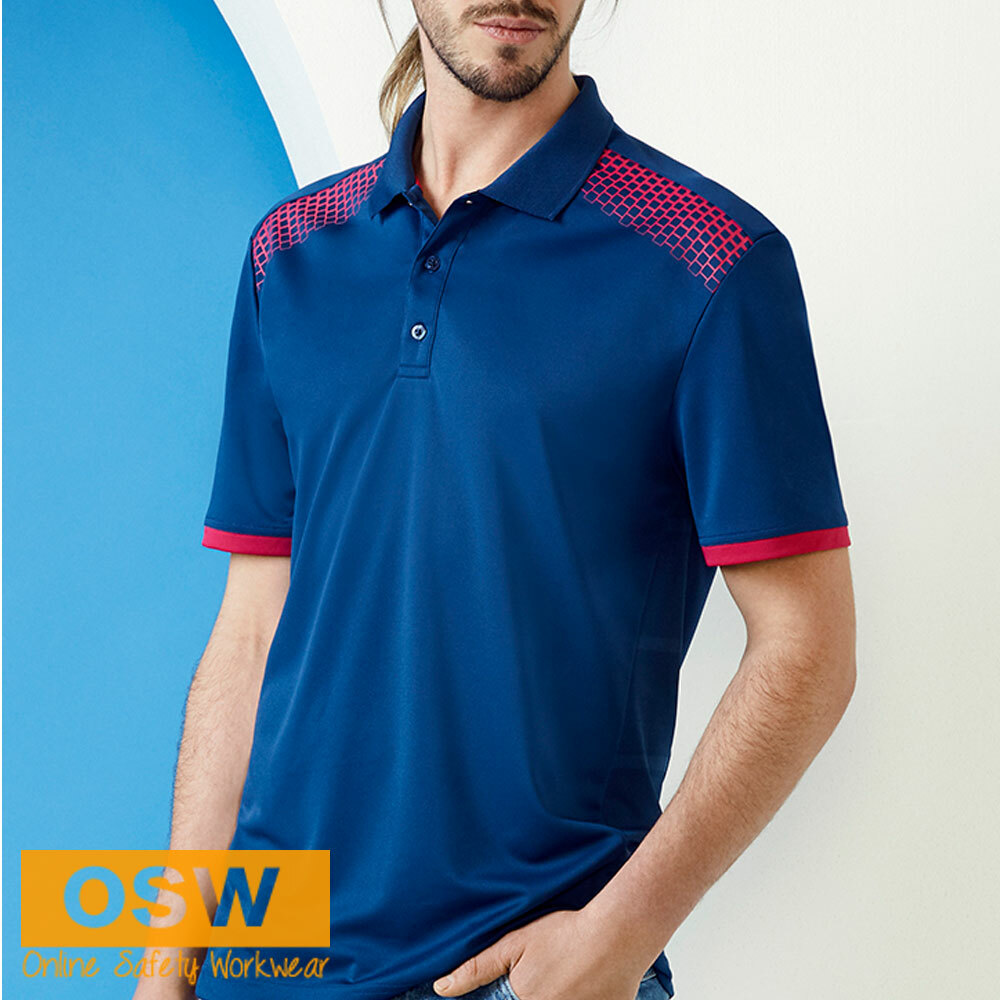 3 x Mens GALAXY Antibacterial Vented Casual Work Office Short Sleeve Polo Shirts gallery