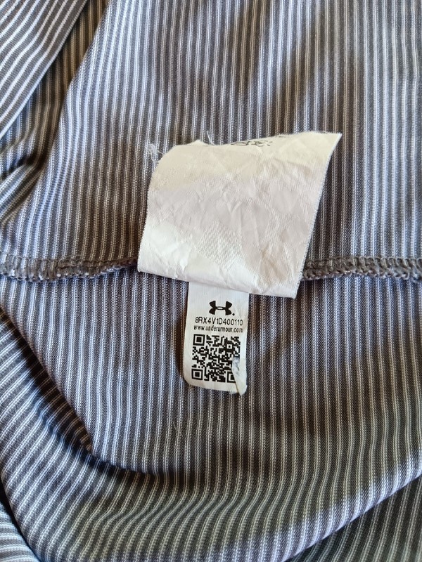 Under Armour Loose Heatgear Mens Medium Gray/White Striped Seaworld Rescue Shirt gallery