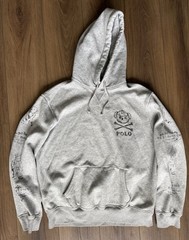 Polo Ralph Lauren Polo Bear Rowing Hoodie Gray Skull Crossbones Bleeker Mens L