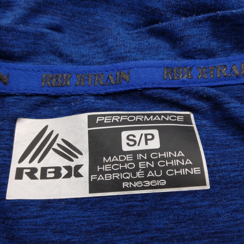 RBX X Train Performance tee size small blue short sleeve gallery