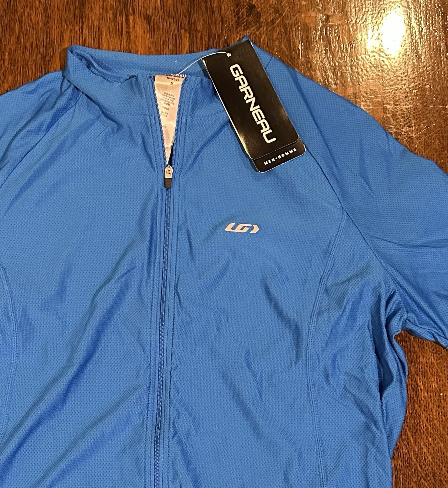 Garneau Men’s Cycling Jersey Blue Full Zip Short Sleeve Size M NWT Bike Shirt gallery