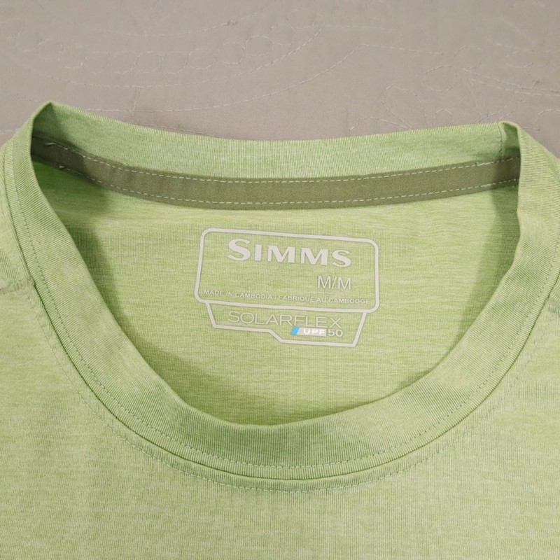 Simms SolarFlex Shirt Men Medium Green Old Florida Outfitters UPF 50 Fly Fishing gallery
