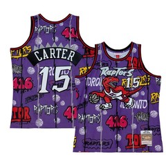 MENS MITCHELL & NESS SLAP STICKER SWINGMAN JERSEY RAPTORS 1998 VINCE CARTER