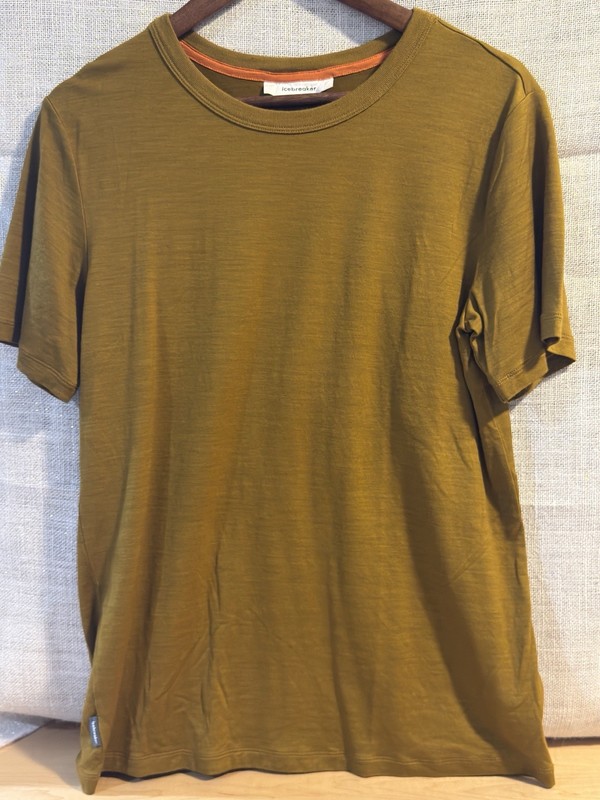 Icebreaker MerinoFine 100% Merino Wool T-shirt Loden NEW Tiny Holes Travel Tee!! gallery