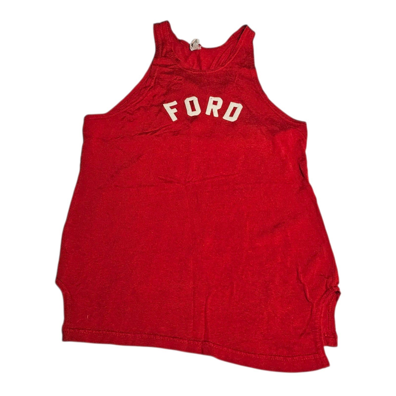 Vtg Marshall Gamemaster FORD Basketball Jersey 50s/60s Sz 40 Red Tank Top gallery
