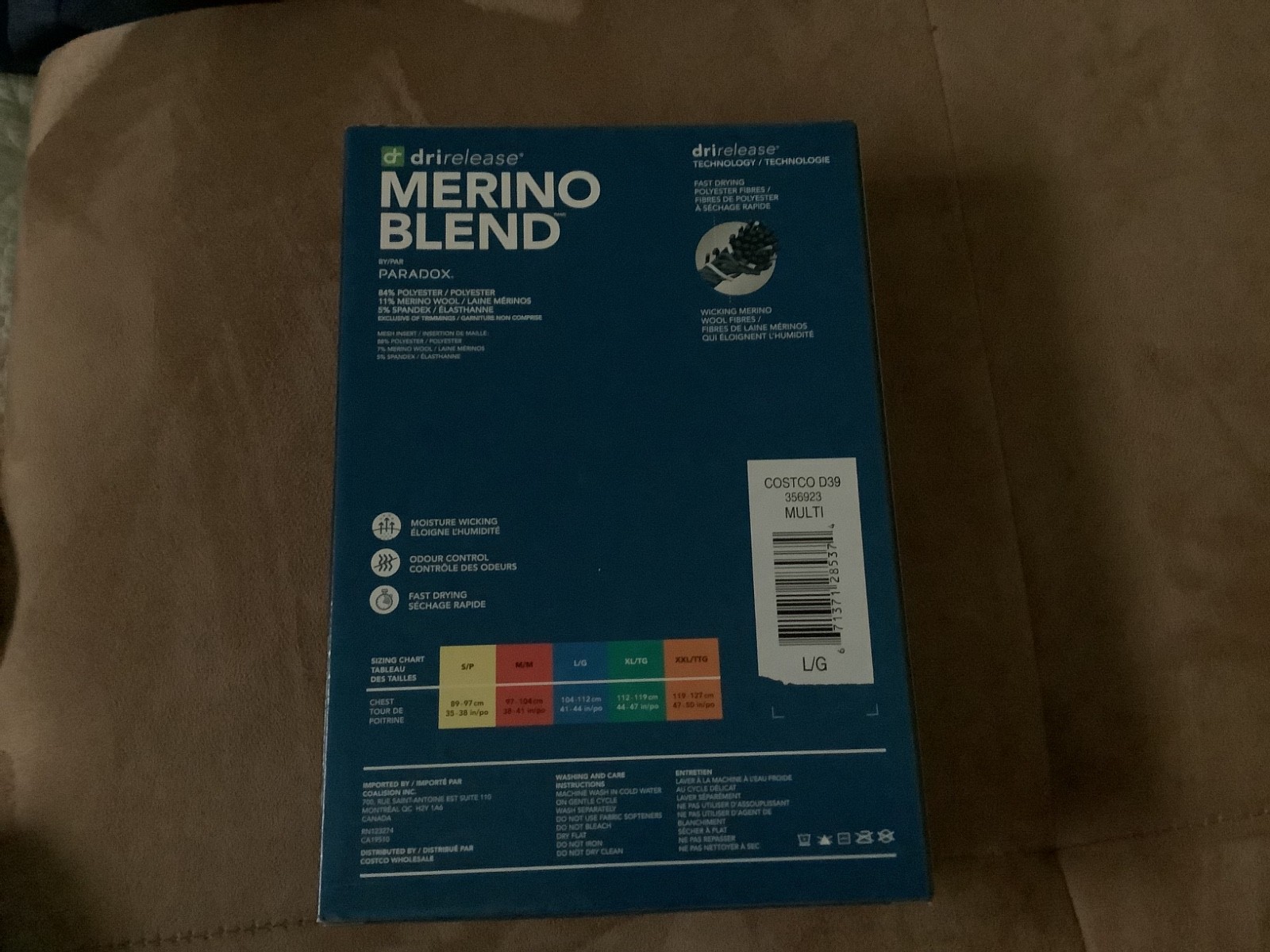 NEW Paradox Dri Release Merino Blend Performance Base Layer, Black LARGE L gallery