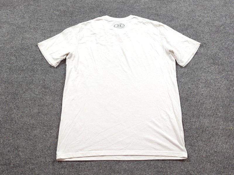 Under Armour Shirt Mens Large White T-shirt Short Sleeve Loose Fit Gym Train gallery