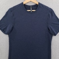 Lululemon 5 Year Basic Tee Shirt Men Blue Pima Cotton Short Sleeve Athletic Five